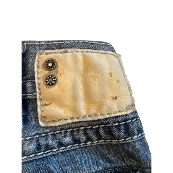 Silver Jeans Mens Sz 32x30 Blue Gordie Flap Relaxed Fit Distressed Thick Stitch - Picture 11 of 11